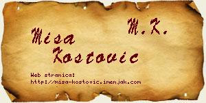 Miša Kostović vizit kartica